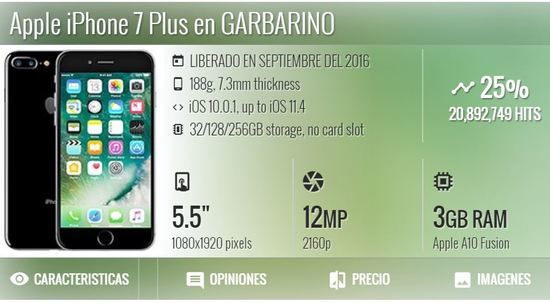 Celular Iphone 7 Plus Precio Argentina Caracteristicas Garbarino