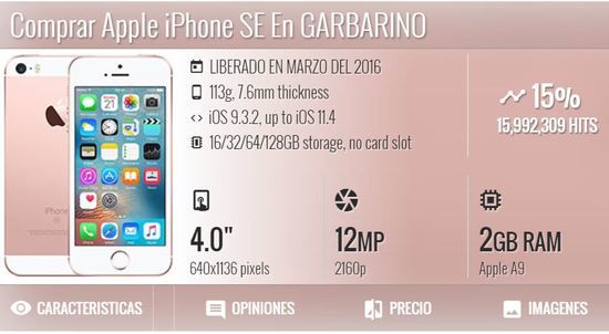 Iphone SE caracteristicas Precio Argentina Garbarino