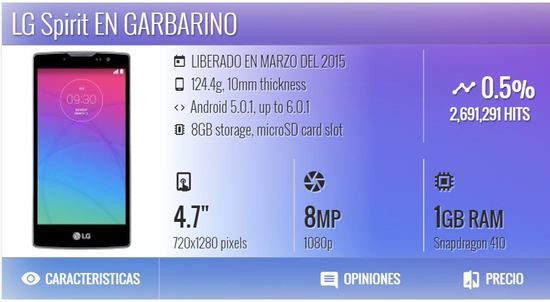 ▷ Celular LG Spirit 4G Garbarino【-15% Abril 2023】Oferta 2x1